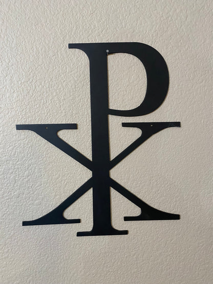 Chi Rho Metal Sign