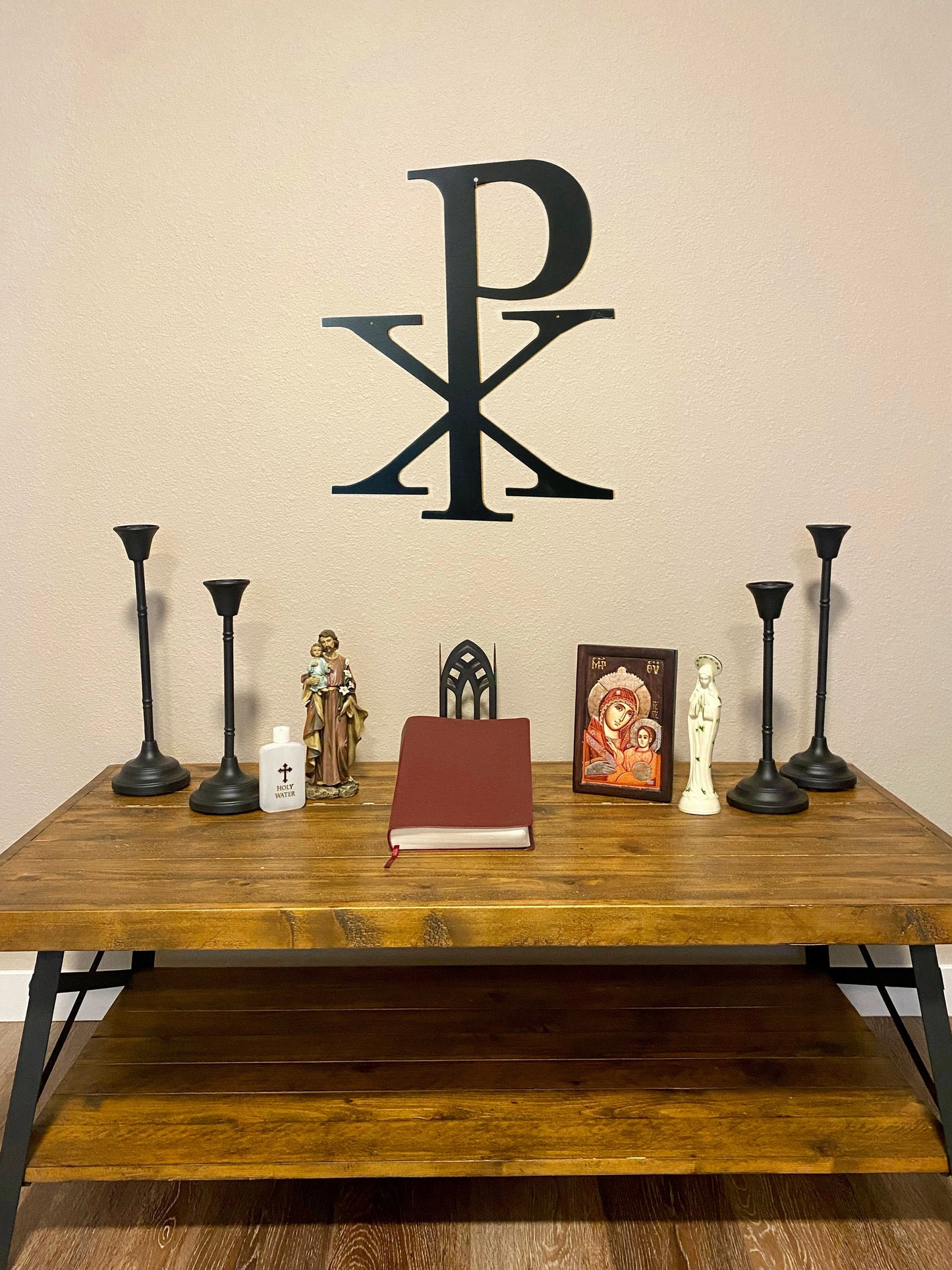 Chi Rho Metal Sign
