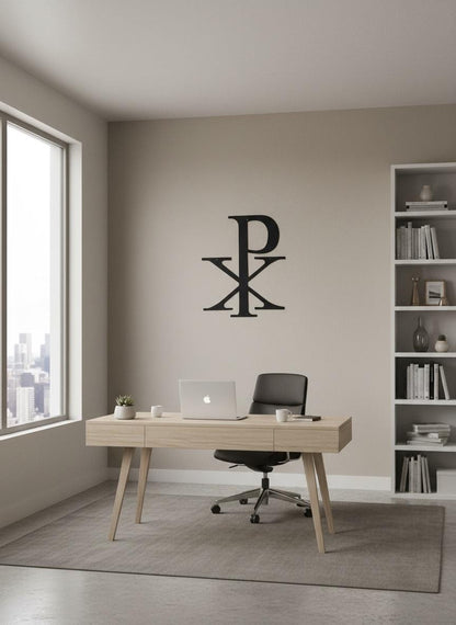 Chi Rho Metal Sign