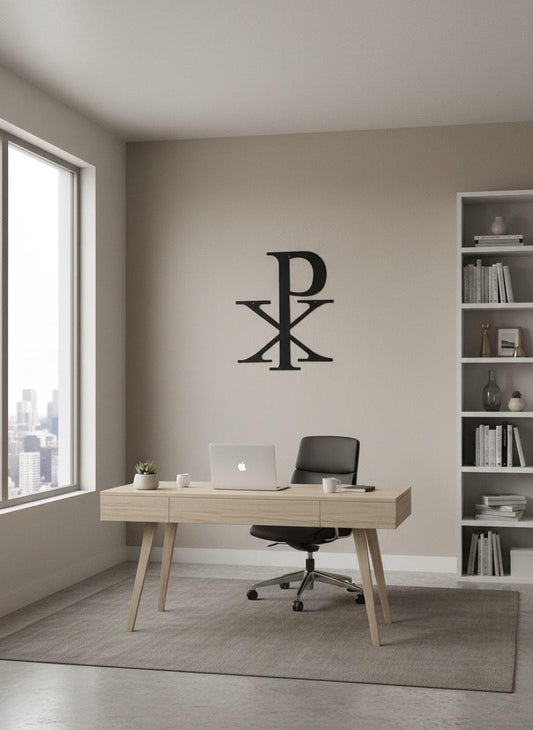 Chi Rho Metal Sign