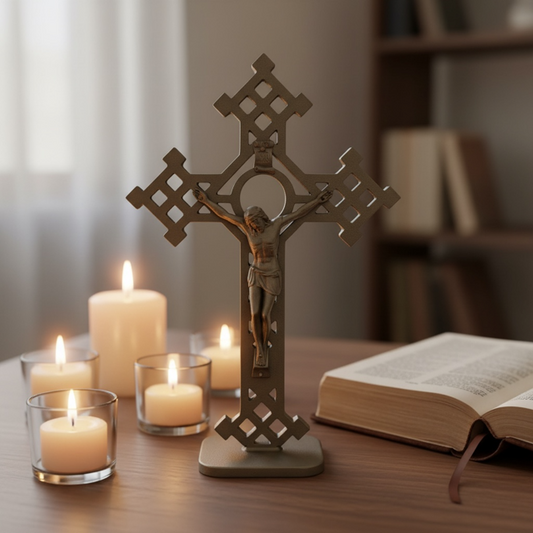 Standing Crucifix Cast Iron Style 2